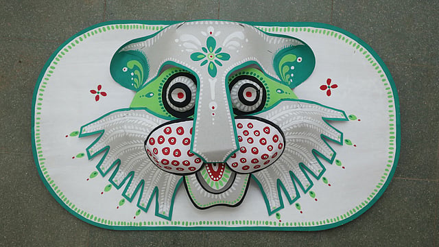 নববর্ষ বরণের সময়েই এমন মুখোশ চোখে পড়ে।