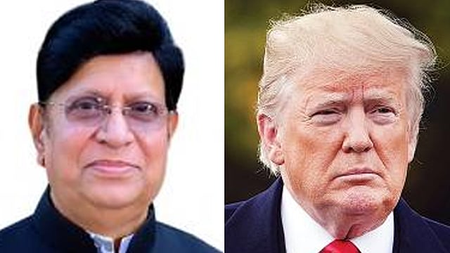 আবদুল মোমেন ও  ডোনাল্ড ট্রাম্প