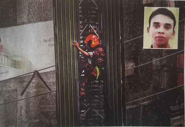 বনানীর দুর্ঘটনায় উদ্ধারকাজে নিজের জীবন বিলিয়ে দিয়েছেন সোহেল রানা। ছবি: ফেসবুক