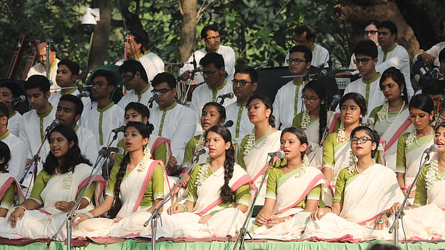 ছায়ানটের বর্ষবরণ। ছবি: প্রথম আলো