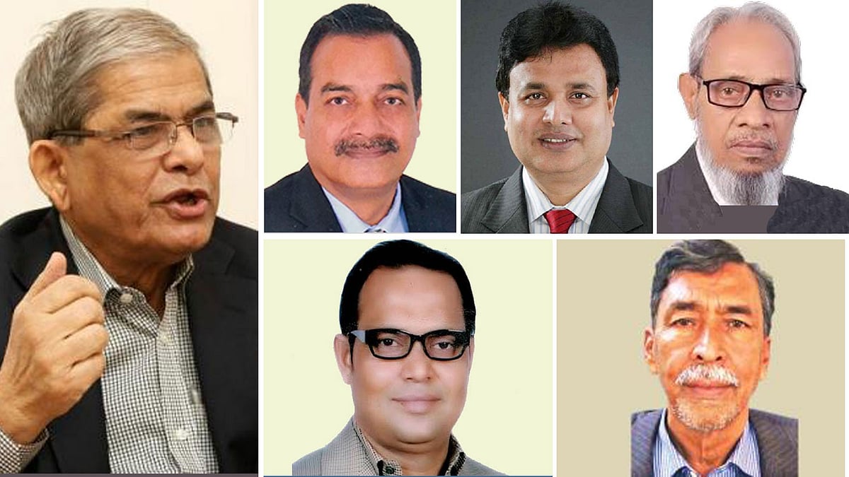 বিএনপি থেকে নির্বাচিত ছয় নেতা। তাঁরা হলেন মির্জা ফখরুল ইসলাম আলমগীর, হারুন উর রশিদ, মোশাররফ হোসেন, আবদুস সাত্তার, আমিনুল ইসলাম ও জাহিদুর রহমান।