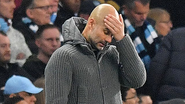 আরও একবার চ্যাম্পিয়নস লিগ থেকে হতাশা নিয়ে ফিরলেন গার্দিওলা। ছবি: এএফপি