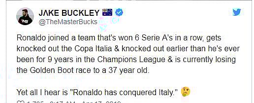 জ্যাক বাকলির সেই টুইট। ছবি: টুইটার