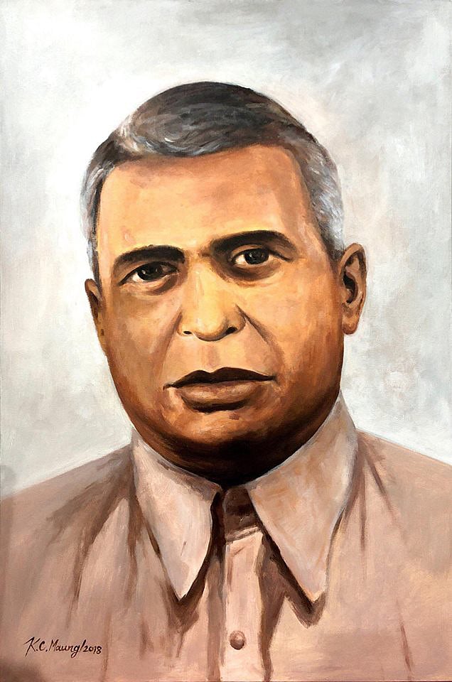 শহীদ ধীরেন্দ্রনাথ দত্তের প্রতিকৃতি।