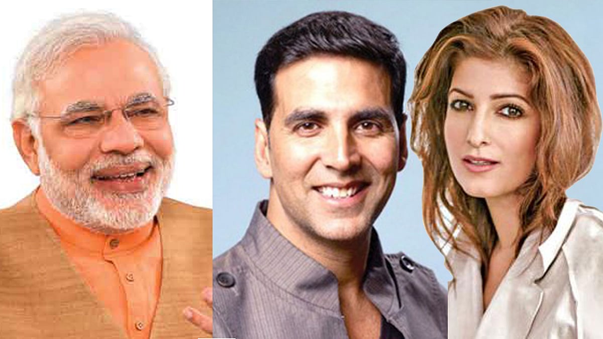 নরেন্দ্র মোদি ,অক্ষয় কুমার এবং  টুইঙ্কেল খান্না