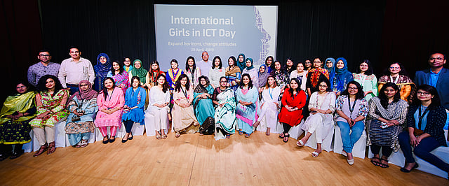 ‘ইন্টারন্যাশনাল গার্লস ইন আইসিটি ডে’-কে কেন্দ্র করে জিপি হাউসে এক প্যানেল আলোচনার আয়োজন করে গ্রামীণফোন। ঢাকা, ২৫ এপ্রিল। ছবি: সংগৃহীত