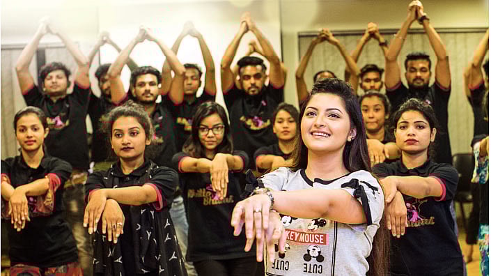 ‘মেরিল–প্রথম আলো পুরস্কার ২০১৮’ অনুষ্ঠানের মহড়ায় পরীমনি