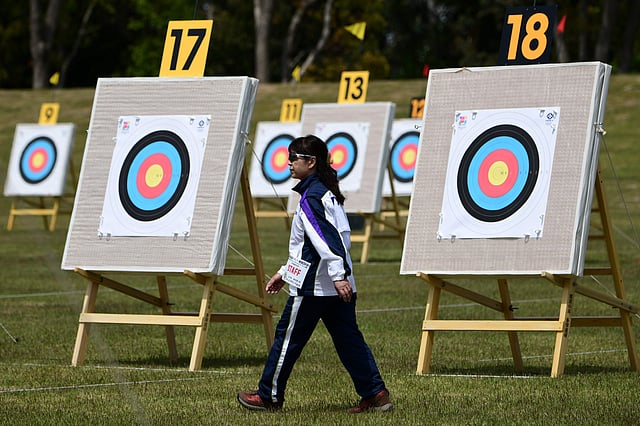 ইউমেনোশিমা পার্ক আর্চারি মাঠ। এখানে ২০২০ সালের অলিম্পিক গেমসের খেলা হবে। টোকিও, জাপান, ২৮ এপ্রিল। ছবি: এএফপি