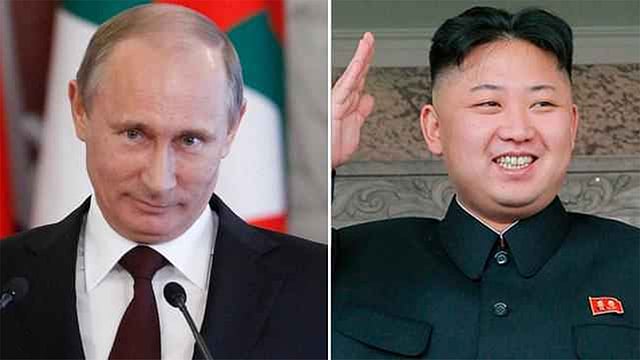 কিম জং উন ও ভ্লাদিমির পুতিন