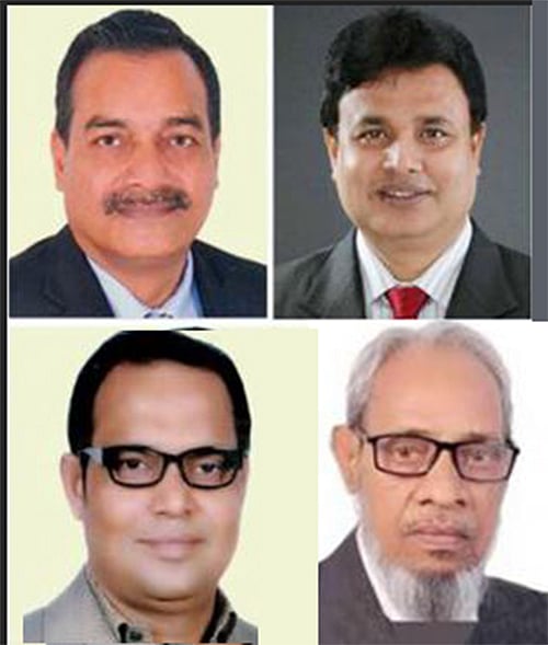 মো. হারুনুর রশীদ,মো. মোশাররফ হোসেন,মো. আমিনুল ইসলাম, উকিল আবদুস সাত্তার।