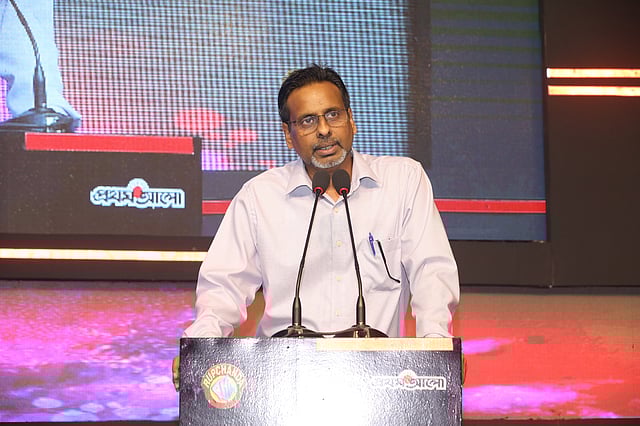 শুভেচ্ছা বক্তৃতা দিচ্ছেন বাংলাদেশ এডিবল ওয়েল এর মহাব্যবস্থাপক ইনাম আহমেদ।