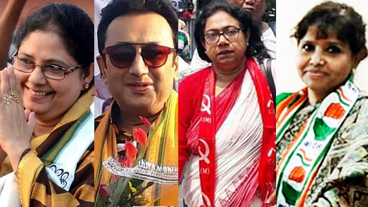 সাজদা আহমেদ, জয় বন্দ্যোপাধ্যায়, মাকসুদা খাতুন এবং সোমা রাণীশ্রী রায়। ছবি: ভাস্কর মুখার্জি।