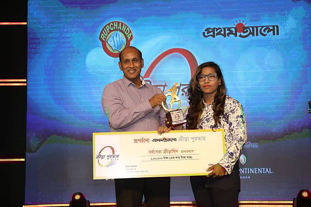 বর্ষসেরা রানারআপ রুমানা আহমেদ। ছবি: প্রথম আলো
