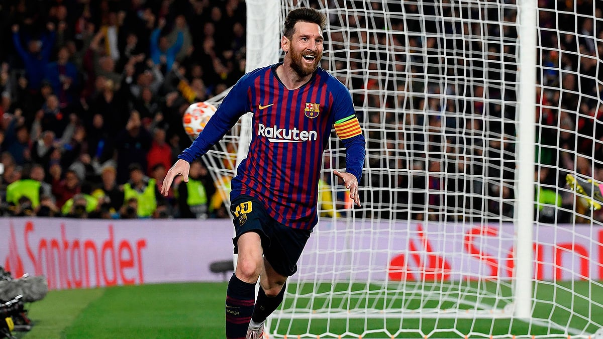 দুর্দান্ত মেসি করেছেন জোড়া গোল। ছবি: এএফপি