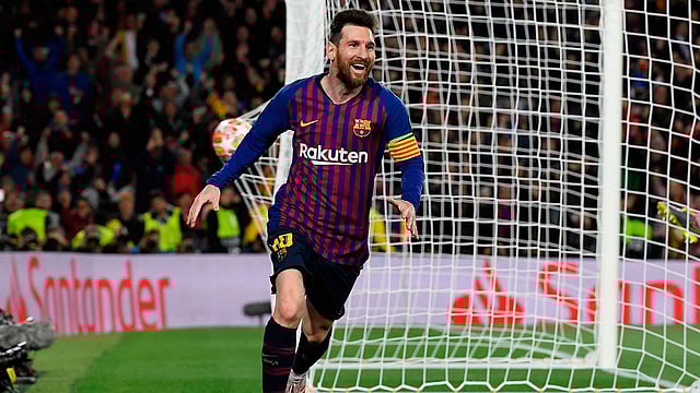 দুর্দান্ত মেসি করেছেন জোড়া গোল। ছবি: এএফপি