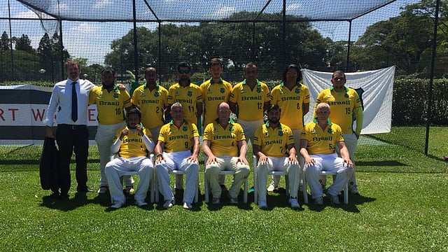 এমসিসি দলের বিপক্ষে মাঠে নেমেছিল এই ব্রাজিল দলটি। ছবি: আইসিসি