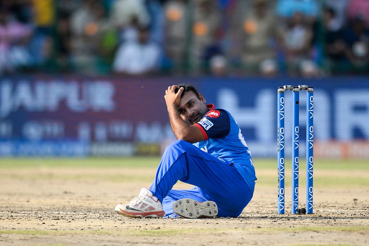 অমিত মিশ্র হ্যাটট্রিকের দেখা না পেলেও তাঁর দল জিতেছে। ছবি: এএফপি