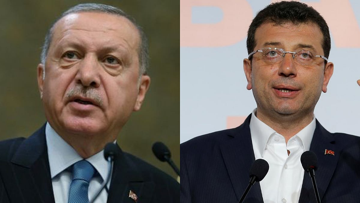 রিসেপ তাইয়েপ এরদোয়ান ও একরেম ইমামগ্লু। ছবি: রয়টার্স