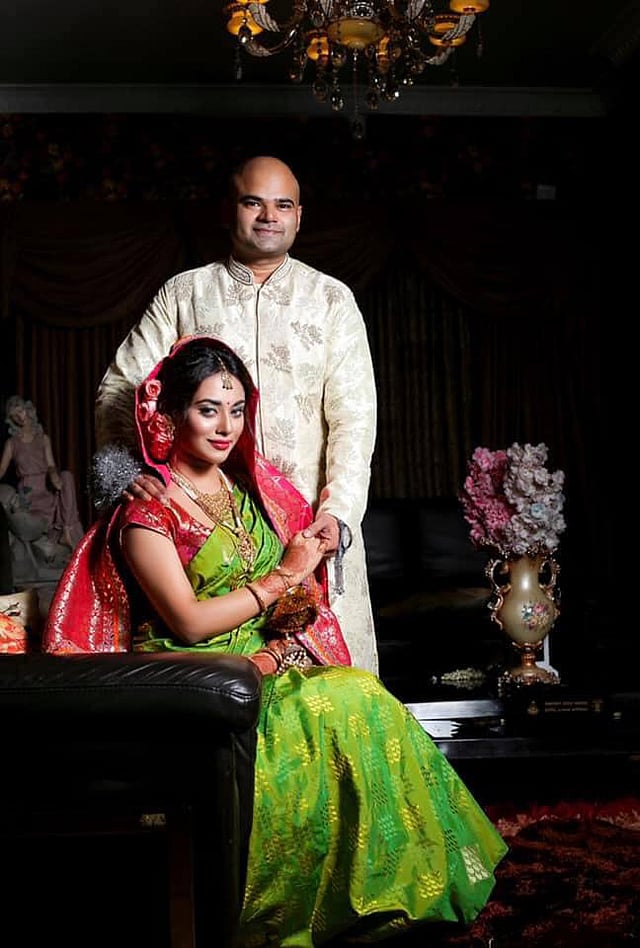 বিয়ের পর তমা মির্জা ও হিশাম চিশতী