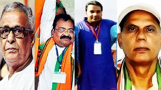 শিশির অধিকারী, দেবাশীষ সামন্ত, পরিতোষ পট্টনায়েক, দীপক দাস। ছবি: ভাস্কর মুখার্জি