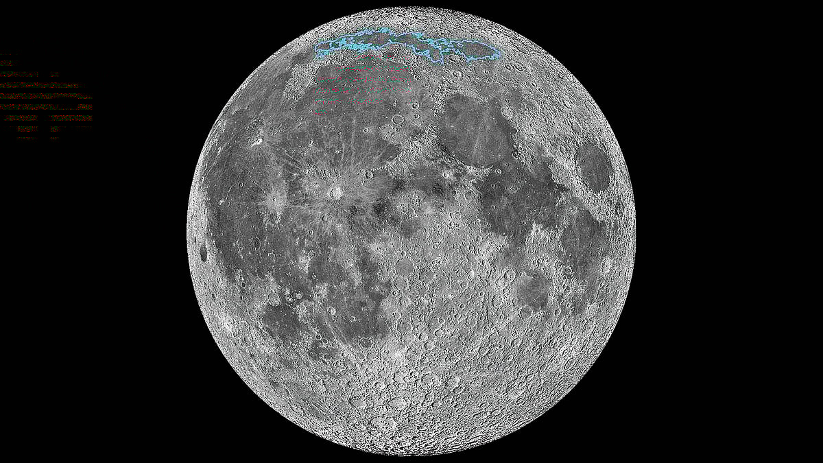 রোবট নভোযান এলআরওতে তোলা চাঁদের মারে ফ্রিগোরিসের ছবি।  ছবি: এএফপি