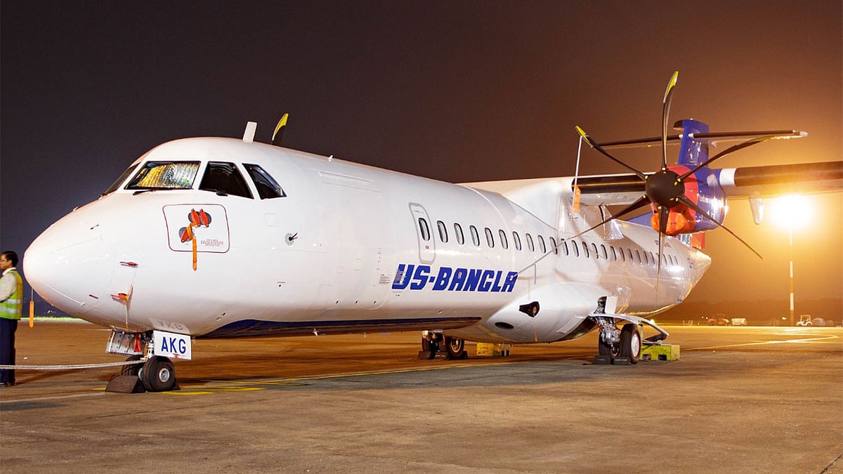 ইউএস-বাংলার নতুন উড়োজাহাজ। ছবি: সংগৃহীত
