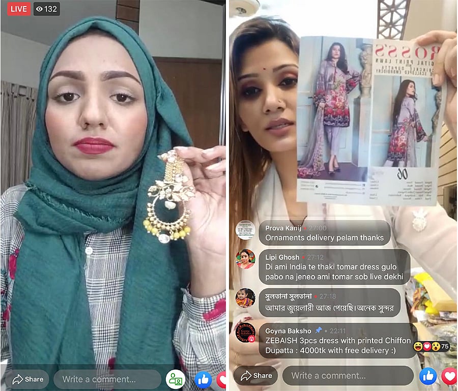 কেনাবেচায় ফেসবুকে লাইভ নতুন এক বাজারের ধারণা যুক্ত করেছে। ছবি: সংগৃহীত