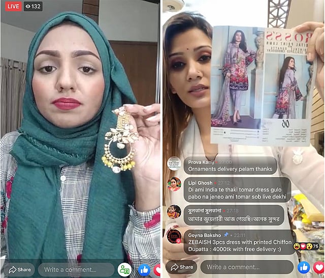 কেনাবেচায় ফেসবুকে লাইভ নতুন এক বাজারের ধারণা যুক্ত করেছে। ছবি: সংগৃহীত