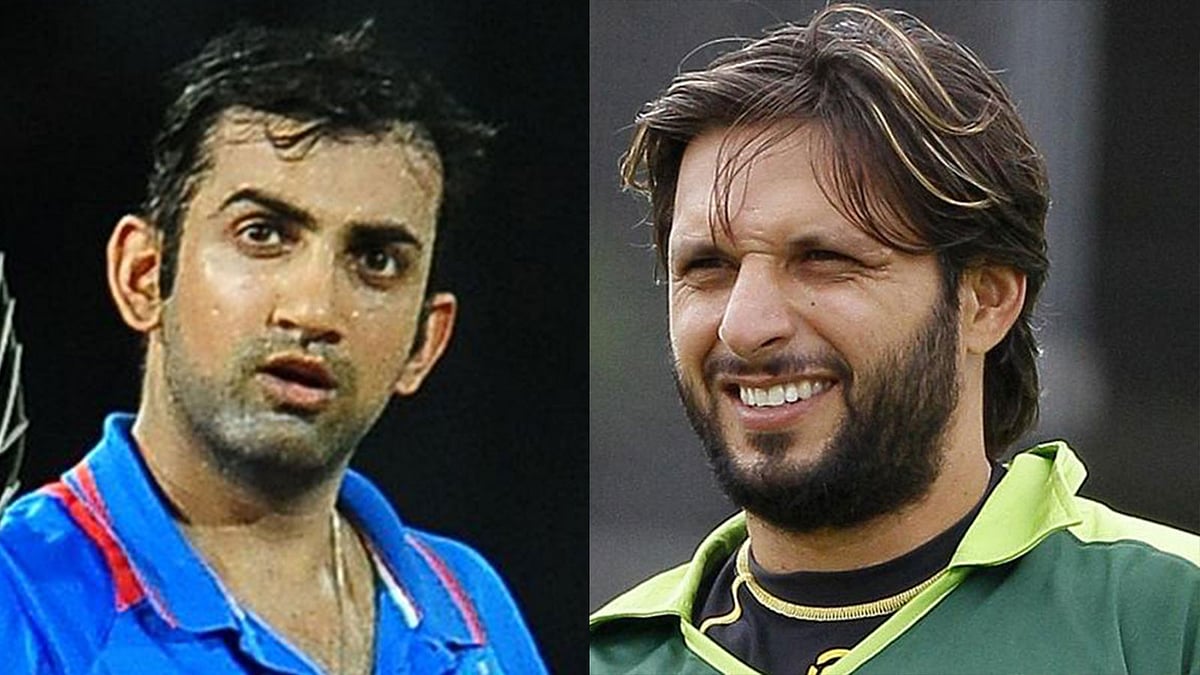 গৌতম গম্ভীরের শিক্ষাগত যোগ্যতা নিয়ে প্রশ্ন তুলেছেন শহীদ আফ্রিদি। ছবি: এএফপি