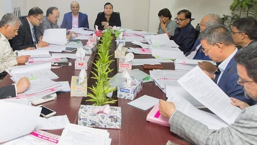 পদ্মা ব্যাংকের পরিচালনা পর্ষদের সভা। ছবি: প্রথম আলো