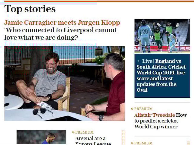 টেলিগ্রাফ স্পোর্টস পেজের প্রচ্ছদ। ছবি: সংগৃহীত