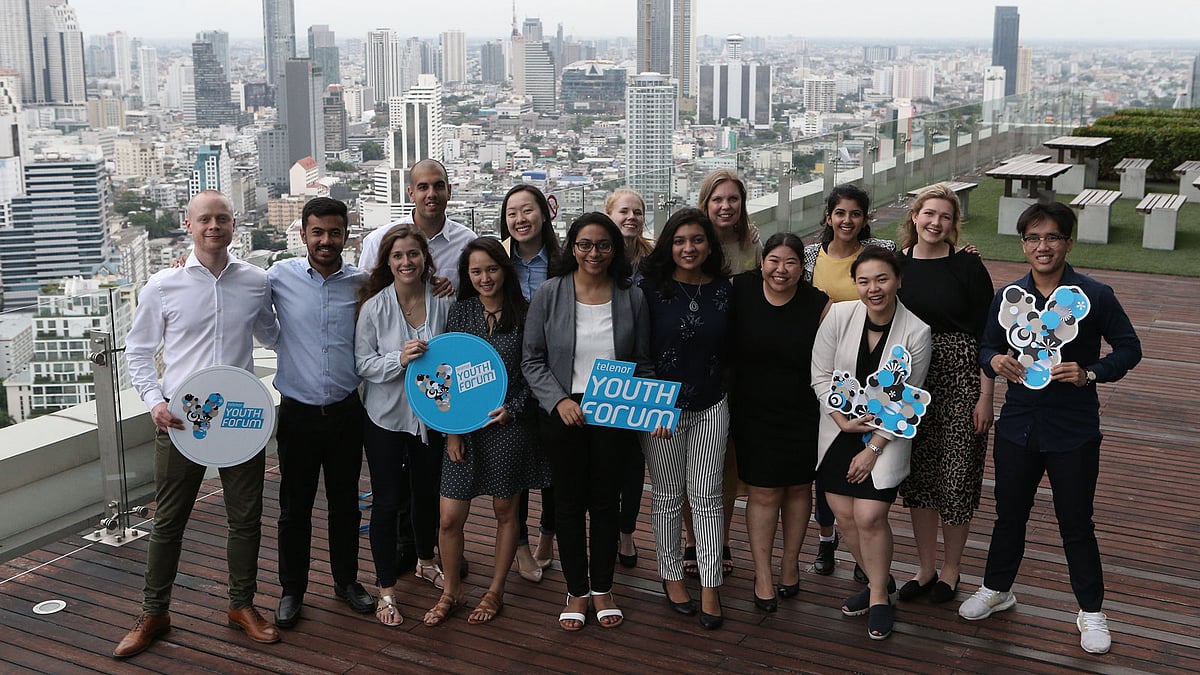 টেলিনর ইয়ুথ ফোরামে অংশগ্রহণকারীরা। ছবি: সংগৃহীত।