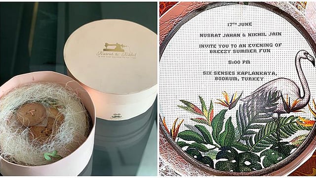 নুসরাত জাহানের বিয়ের নিমন্ত্রণপত্র