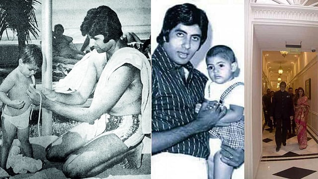 অমিতাভ বচ্চন আর কন্যা শ্বেতা বচ্চনের এই দুই ছবির মাঝে পেরিয়ে গেছে অনেকগুলো বছর।