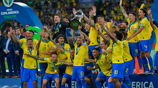 ফাইনালে ব্রাজিলের সব বিভাগই দুর্দান্ত ফুটবল খেলেছে। ছবি: এএফপি