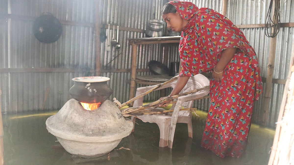 কয়লা, কাঠ, ঘুঁটে ও খড় দিয়ে রান্না