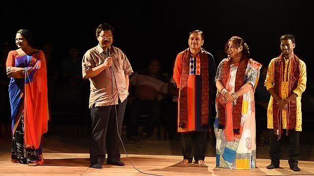 সমাপনী অনুষ্ঠানে বক্তব্য দেন শিল্পকলা একাডেমির মহাপরিচালক লিয়াকত আলী লাকী