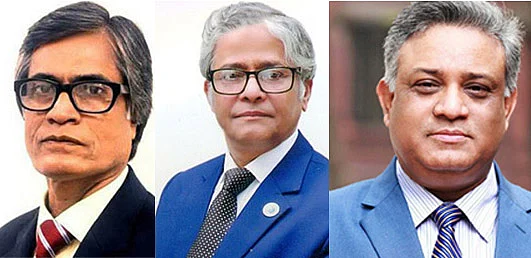 অধ্যাপক মুহাম্মদ সামাদ, অধ্যাপক মো. আখতারুজ্জামান, অধ্যাপক এ এস এম মাকসুদ কামাল