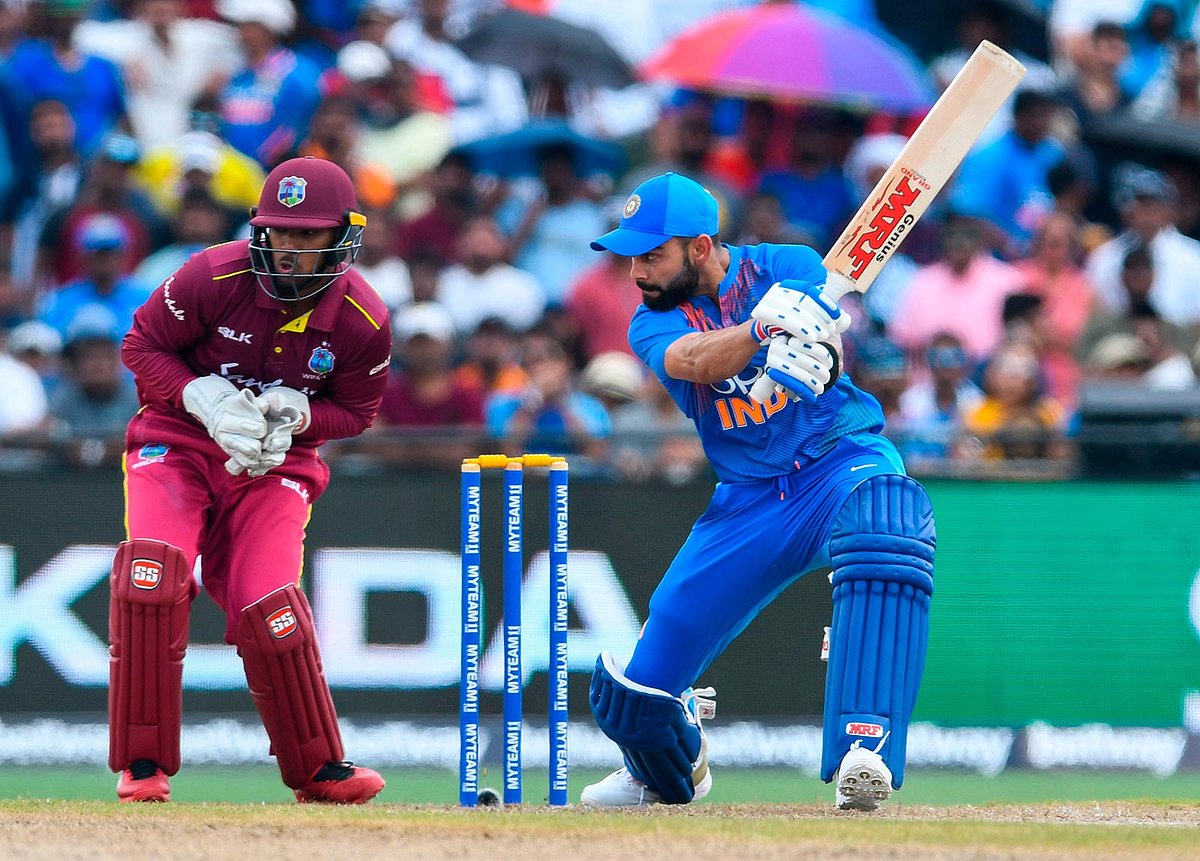 ভারতের বিপক্ষে শক্ত প্রতিরোধ গড়তে পারেনি ওয়েস্ট ইন্ডিজ। ছবি: এএফপি