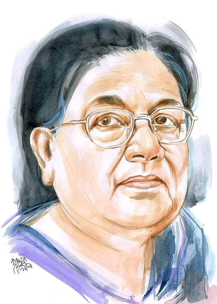 শিল্পী মাসুক হেলালের তুলিতে রিজিয়া রহমান।