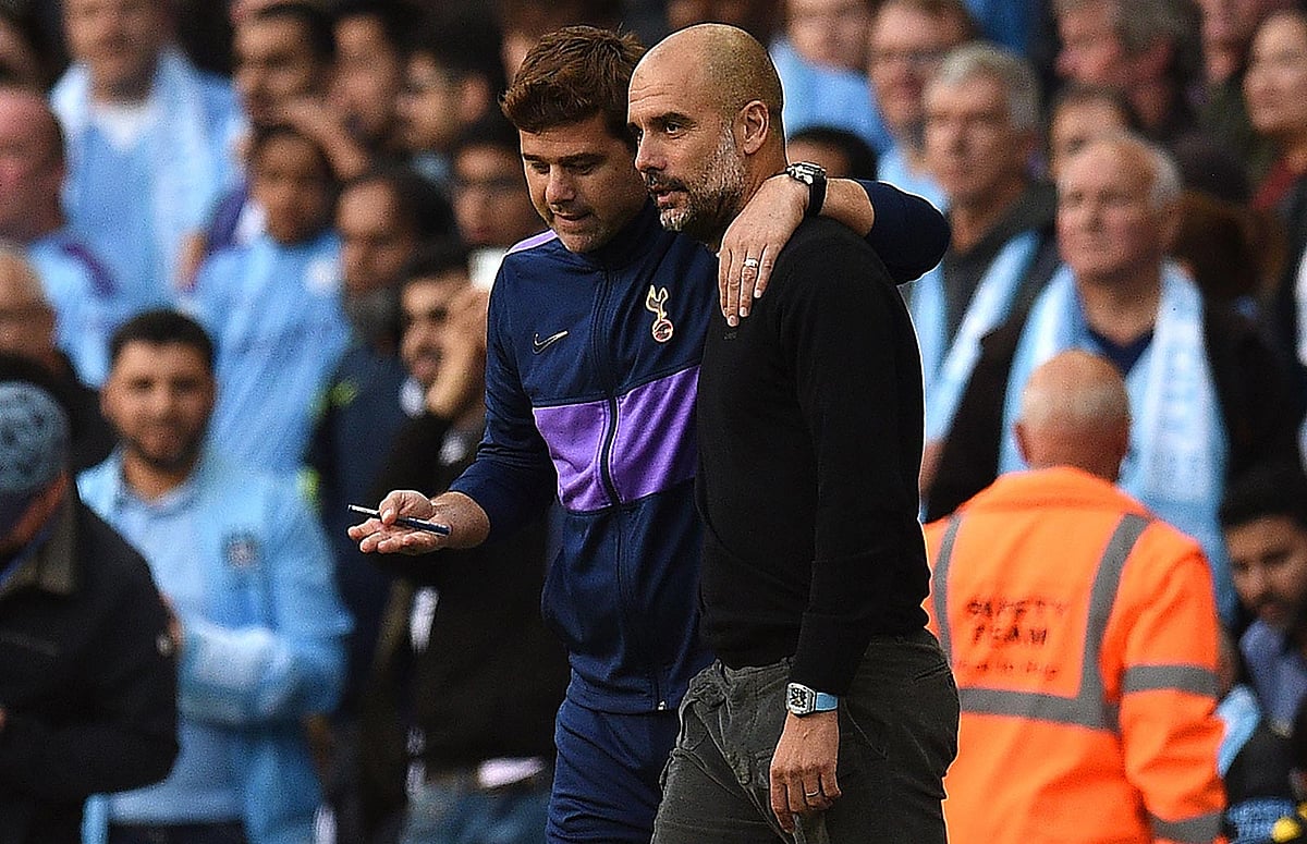 ম্যাচ যেভাবে শেষ হলো, তাতে সন্তুষ্ট নন গার্দিওলা। ছবি: এএফপি