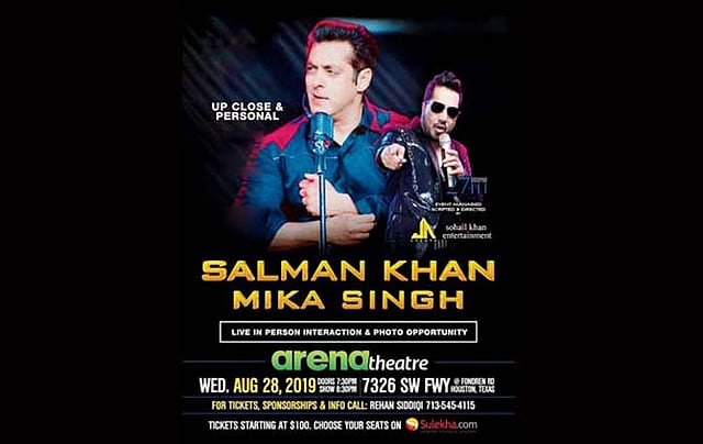 যুক্তরাষ্ট্রের হিউস্টনে সালমান খানের কনসার্টের পোস্টার
