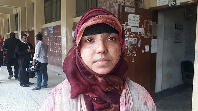 কথিত সাঈদ হত্যার আসামি সোনিয়া। ছবি: আসাদুজ্জামান