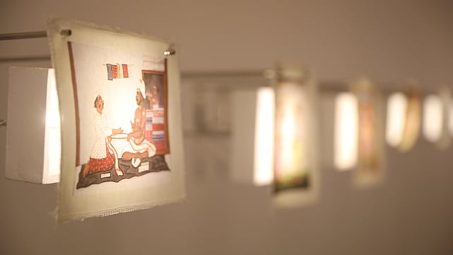 মিনিয়েচার চিত্রকর্মে জামদানির ইতিহাস।