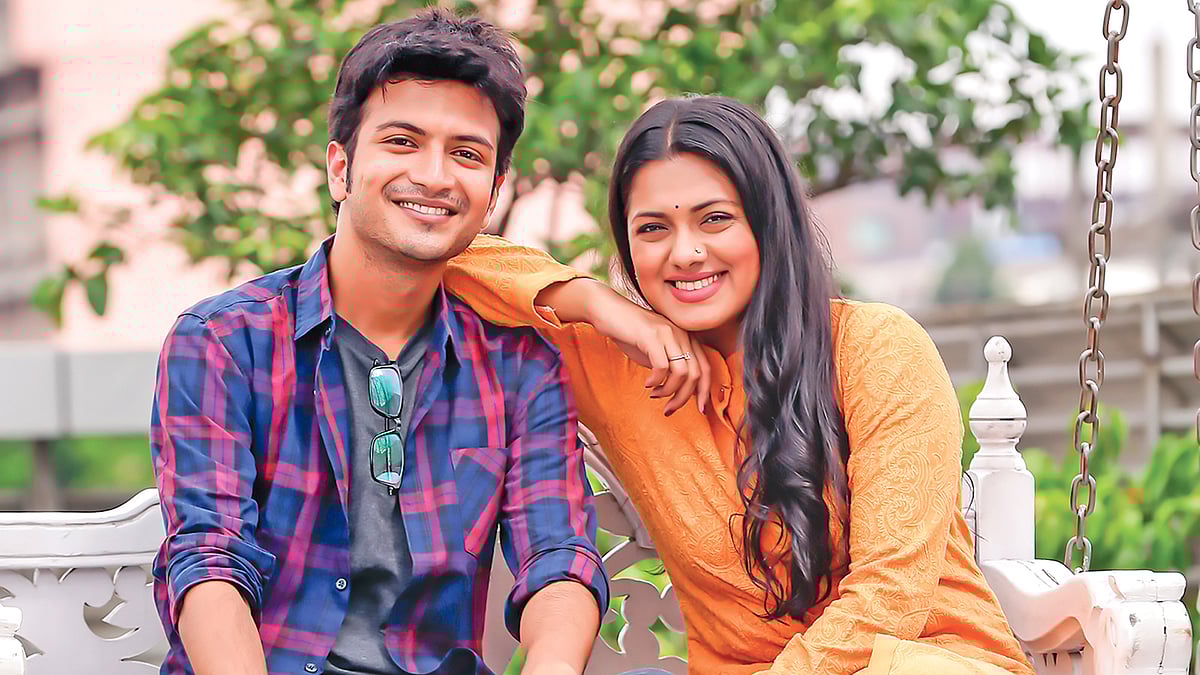 মায়াবতীর নায়ক–নায়িকা রোহান ও তিশা। ছবি: কবির হোসেন