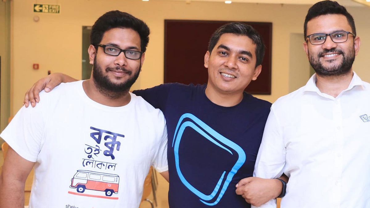 তিন সহ–উদ্যোক্তা আবু নাছের মো. শোয়াইব, আদনান ইমতিয়াজ ও ইলমুল হক