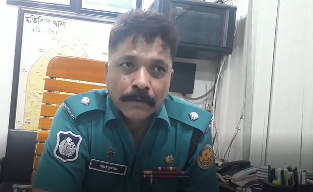 মতিঝিল থানার ওসি মোহাম্মদ ওমর ফারুক ছবি: আসাদুজ্জামান