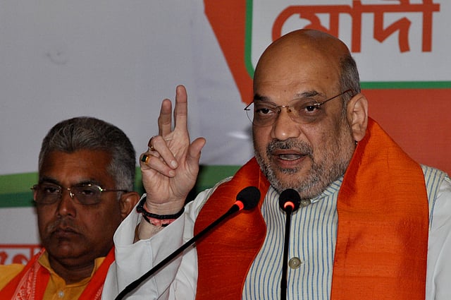 বিজেপির সর্বভারতীয় সভাপতি অমিত শাহ। ছবি: ভাস্কর মুখার্জি