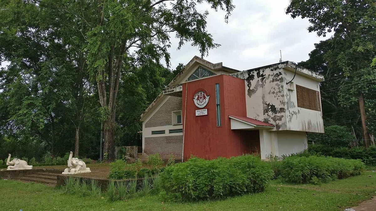 চাকমা রাজার জন্য নতুনভাবে তৈরি করা প্রাসাদ। ছবি: লেখক