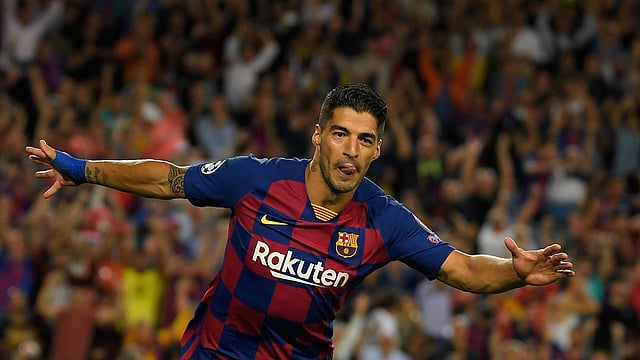 সুয়ারেজের জোড়া গোলেই জয় পায় বার্সেলোনা। ছবি: এএফপি